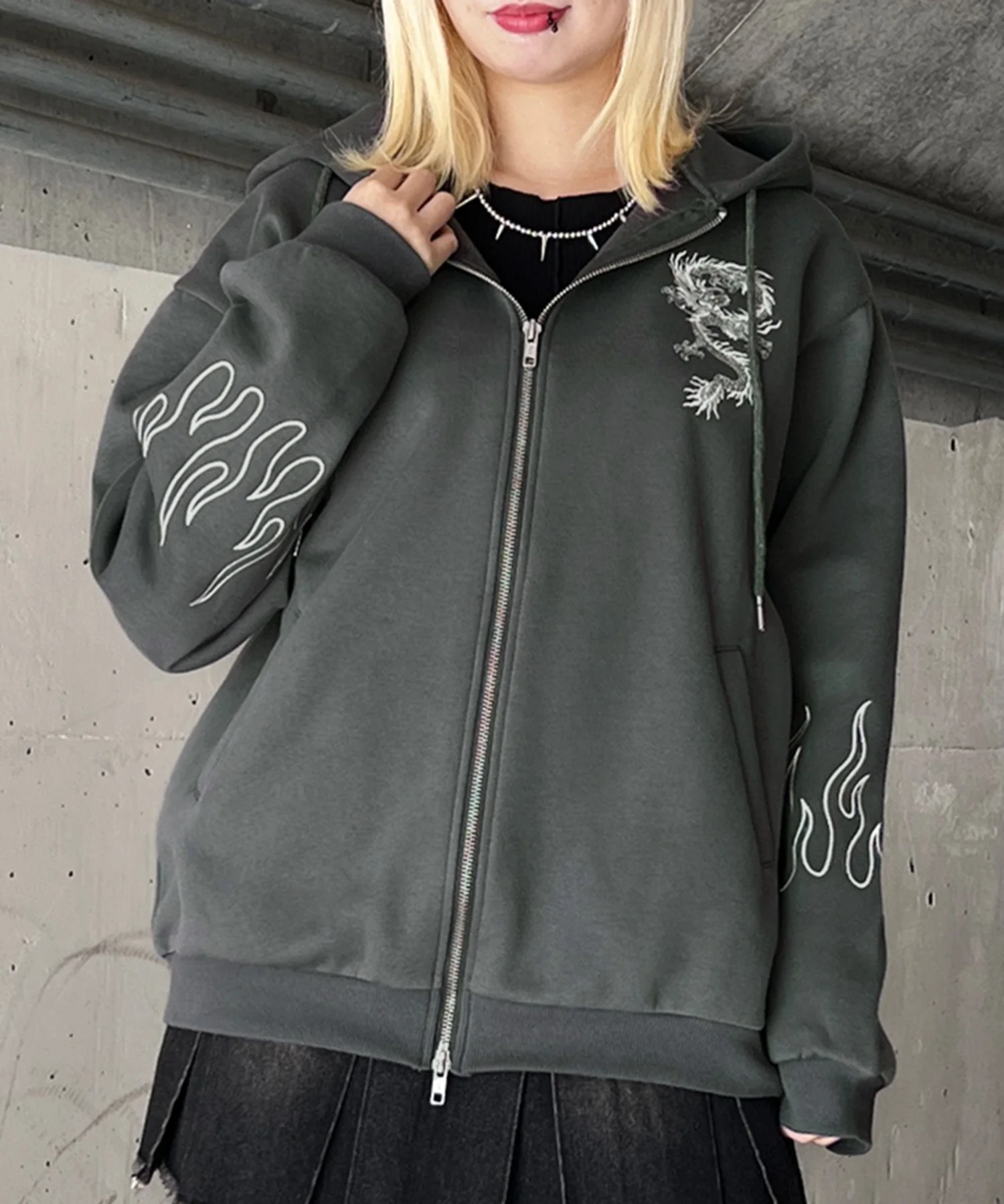 ドラゴン刺繍ビッグZIPパーカー　 - Image 15