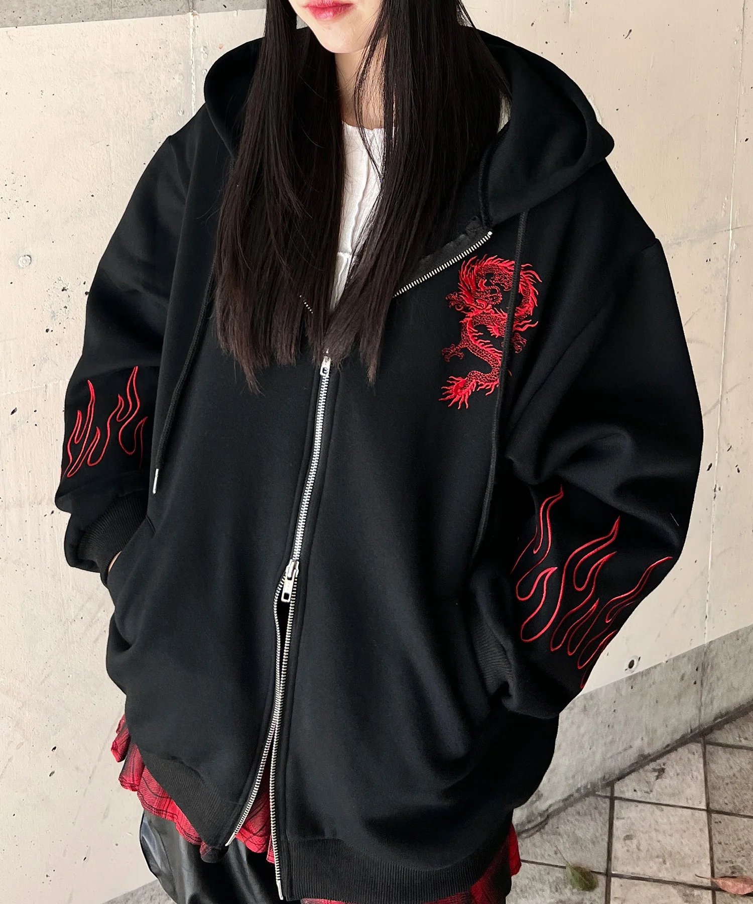 ドラゴン刺繍ビッグZIPパーカー　 - Image 8