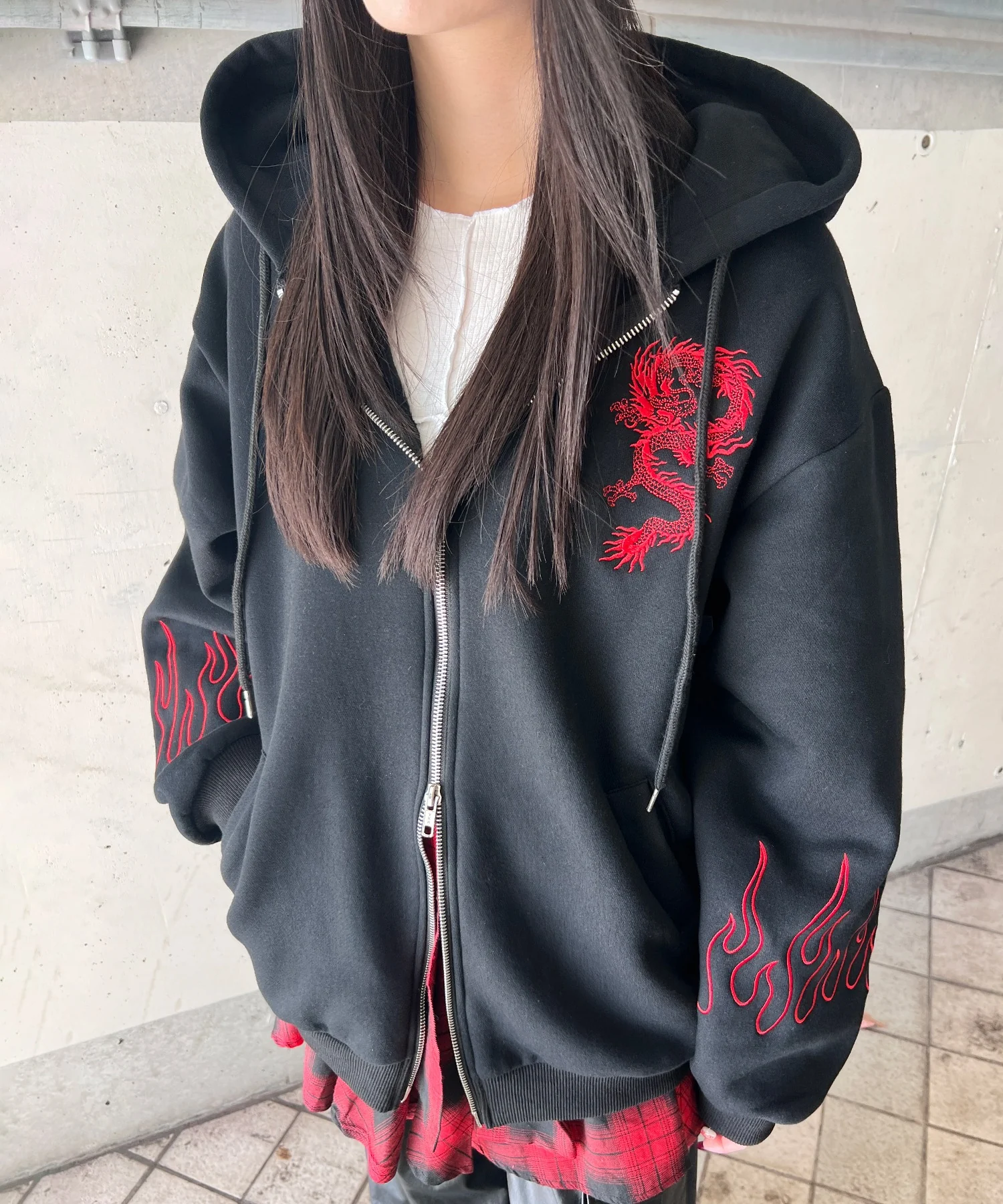 ドラゴン刺繍ビッグZIPパーカー　 - Image 9