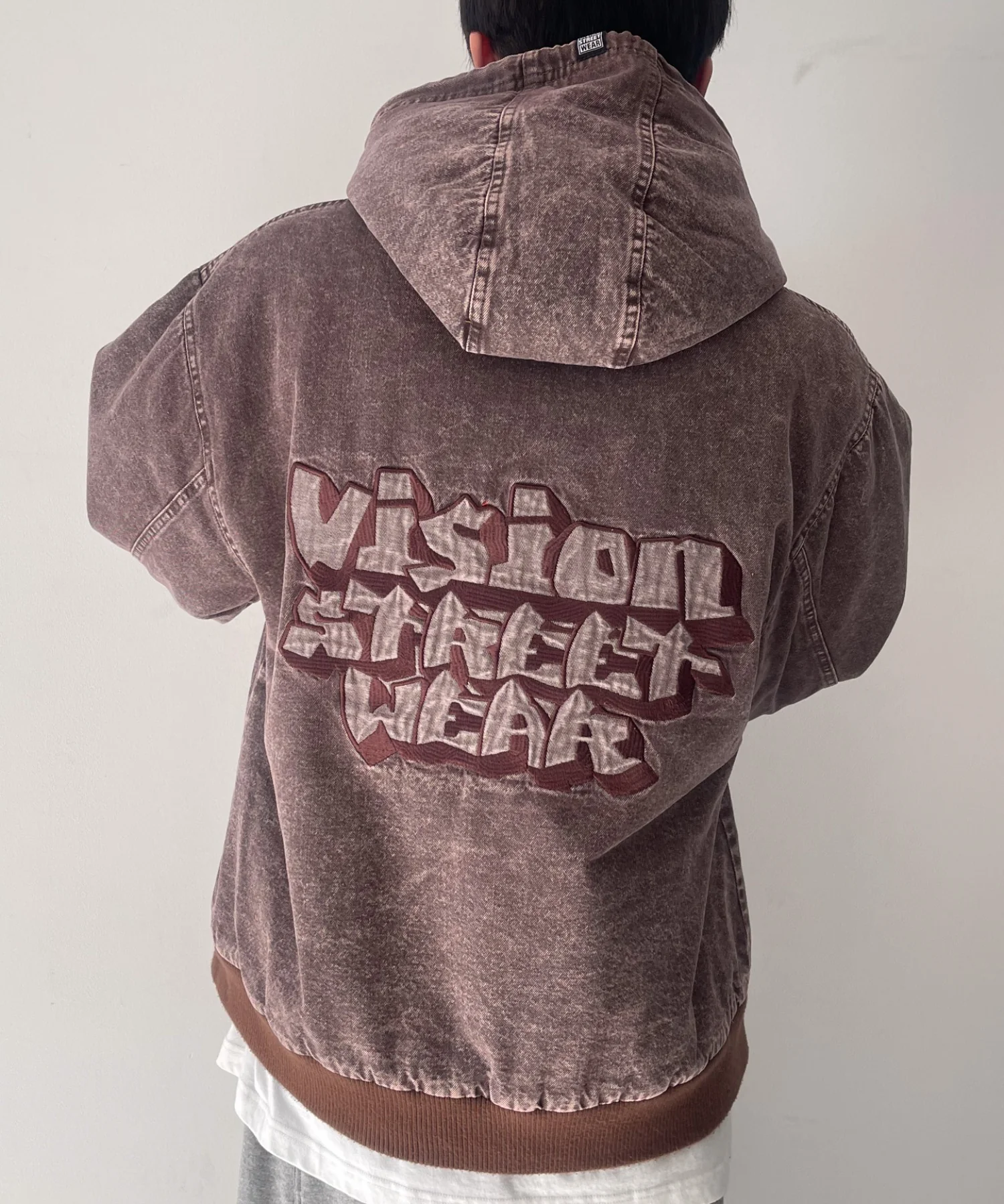 VISIONフードデニムブルゾン - Image 8