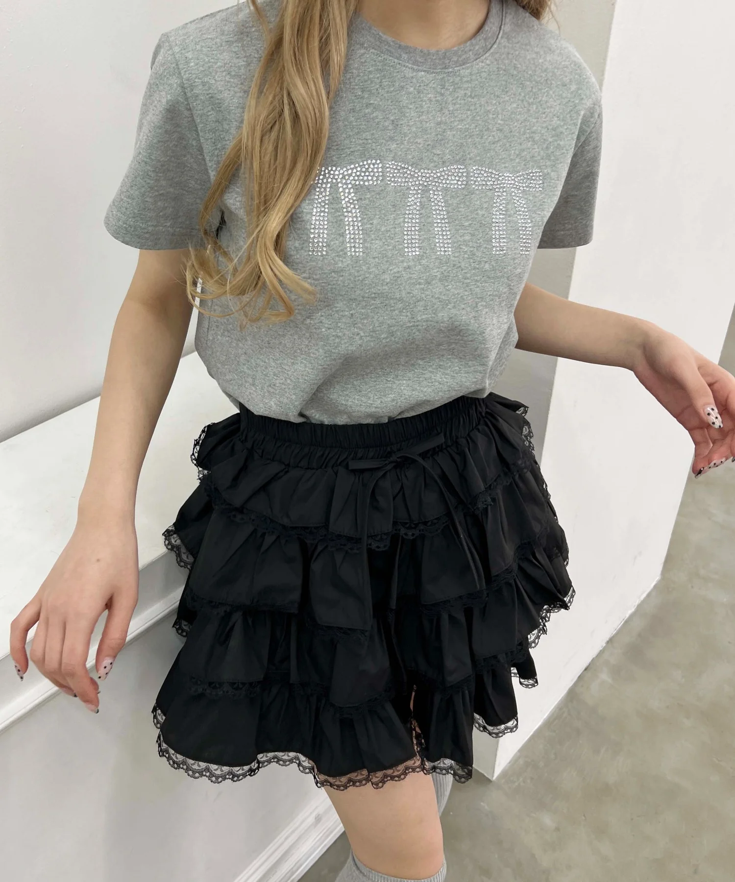 ビジューリボンTシャツ - Image 7