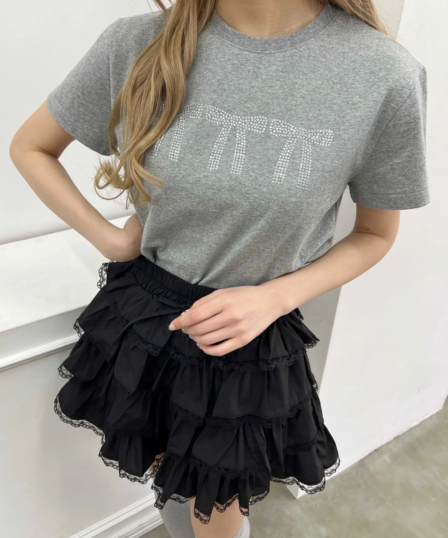 ビジューリボンTシャツ - Image 8