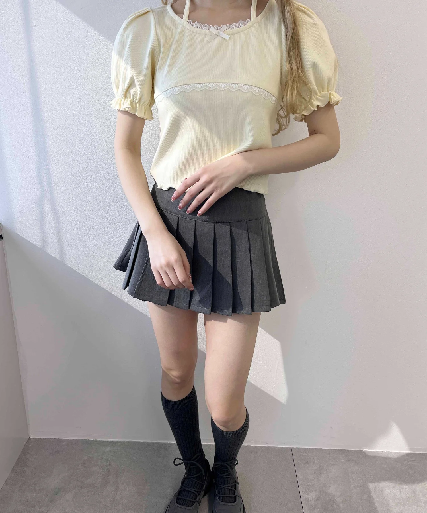 レースパイピングリブトップス - Image 14