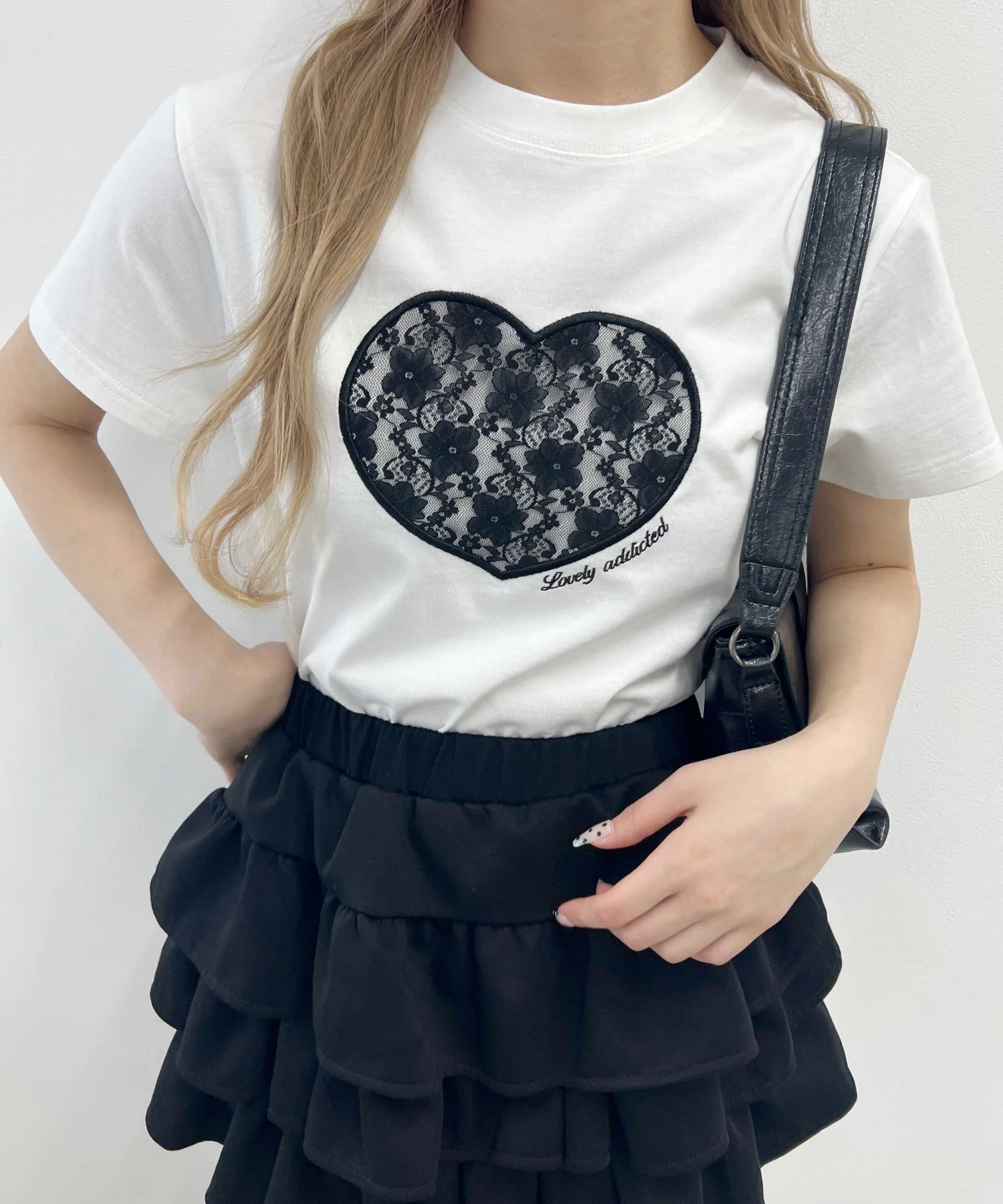 ハートレースワッペンTシャツ - Image 10