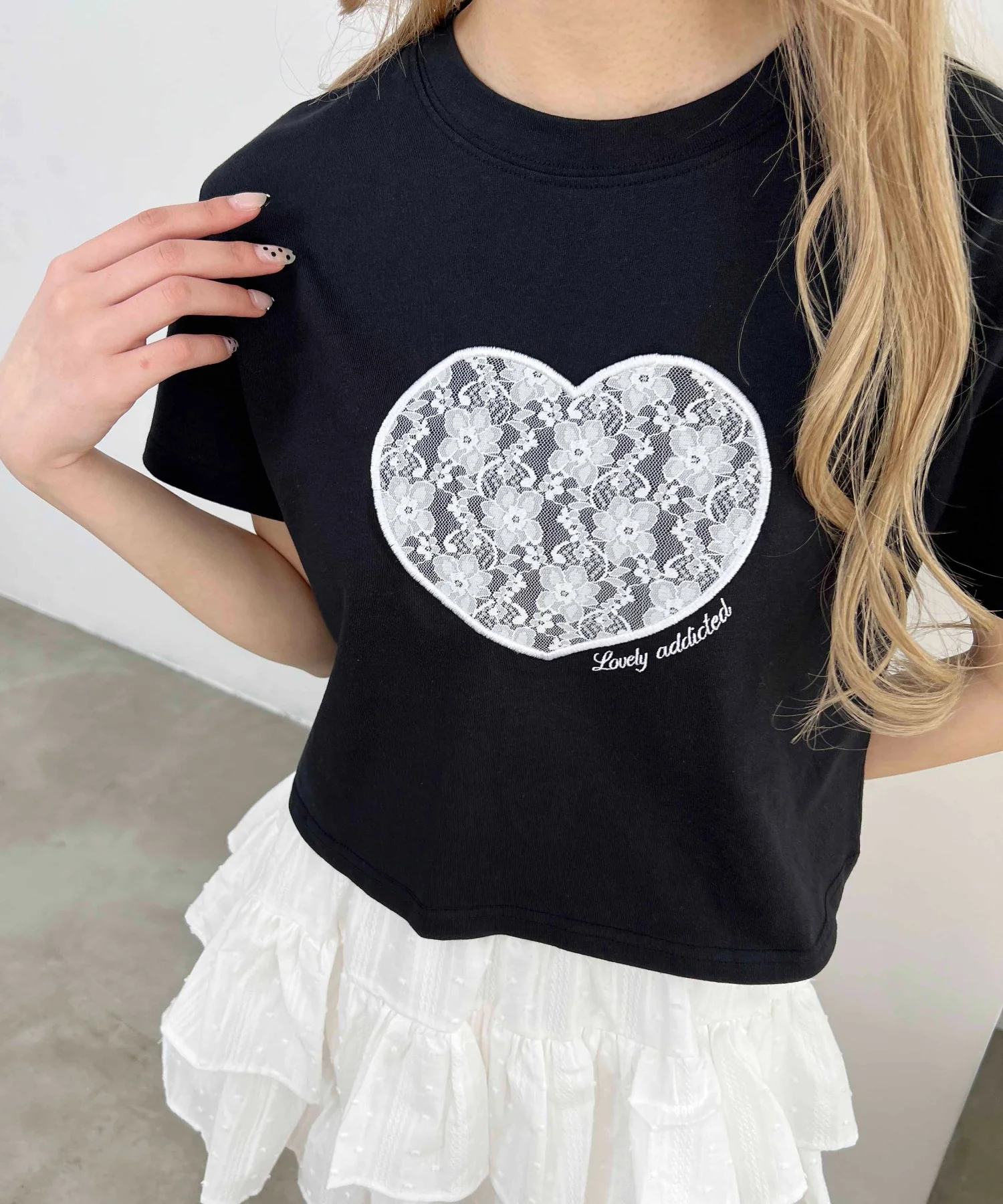 ハートレースワッペンTシャツ - Image 14