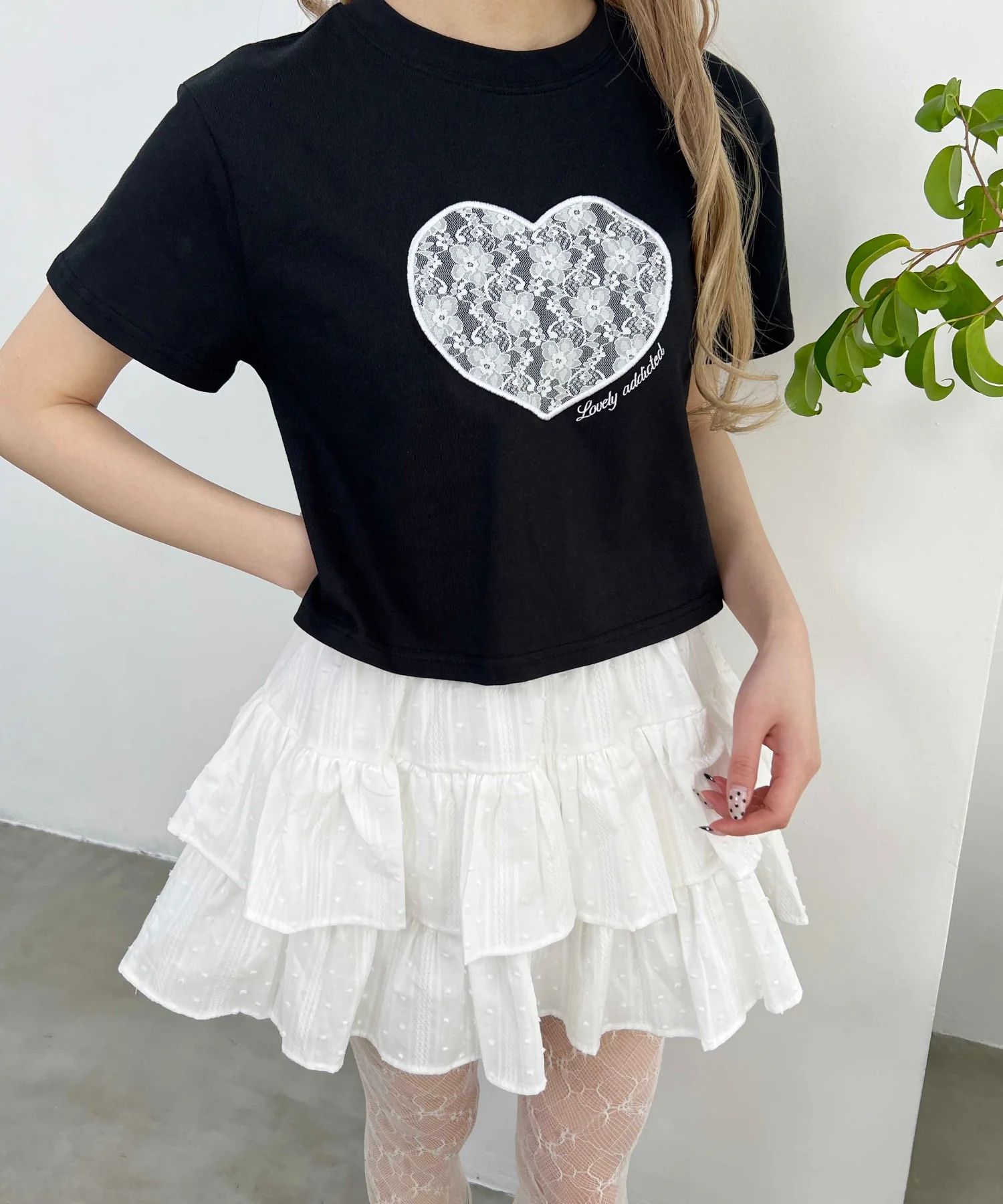 ハートレースワッペンTシャツ - Image 16