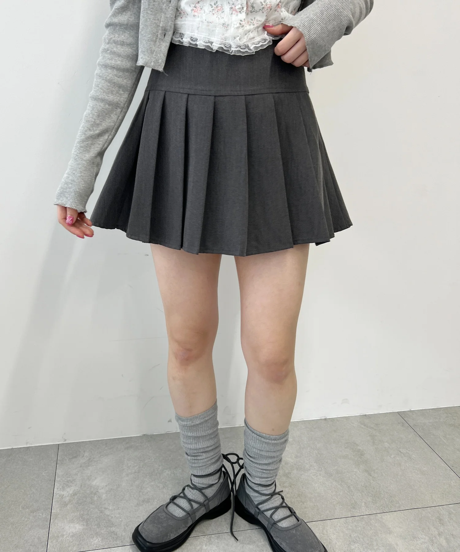無地プリーツスカート - Image 9