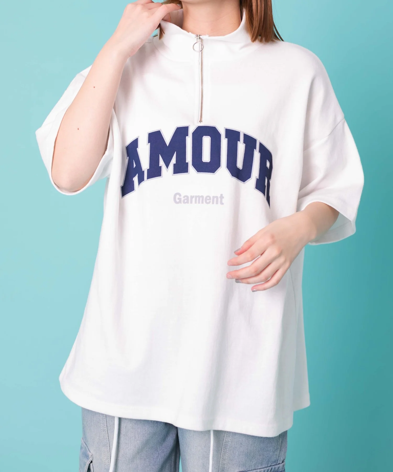 AMOURハーフジップT - Image 6