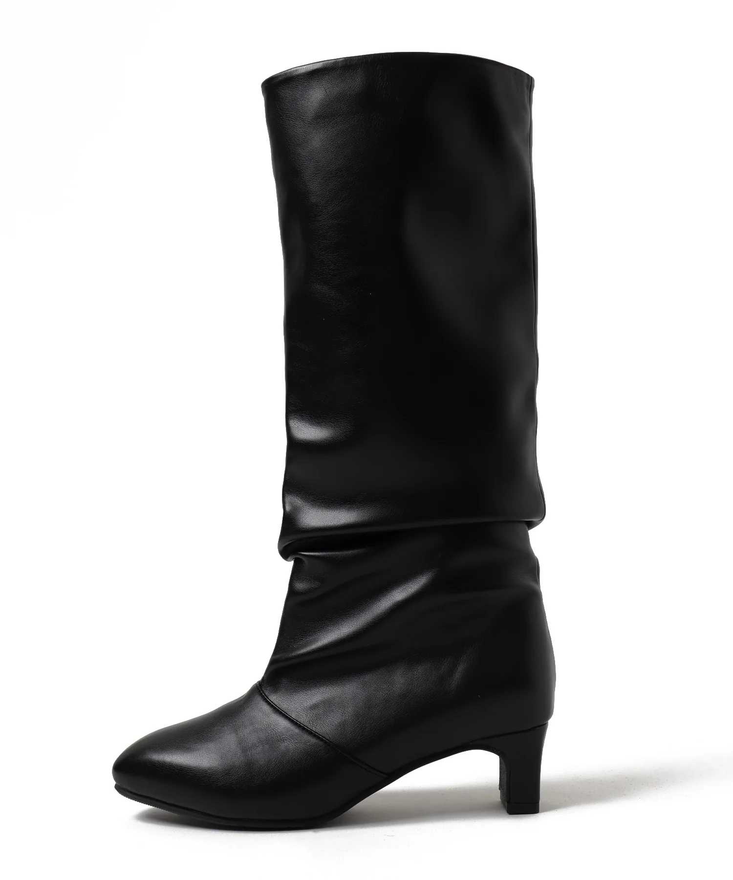 シャーリングポインテッドロングブーツ - Image 14
