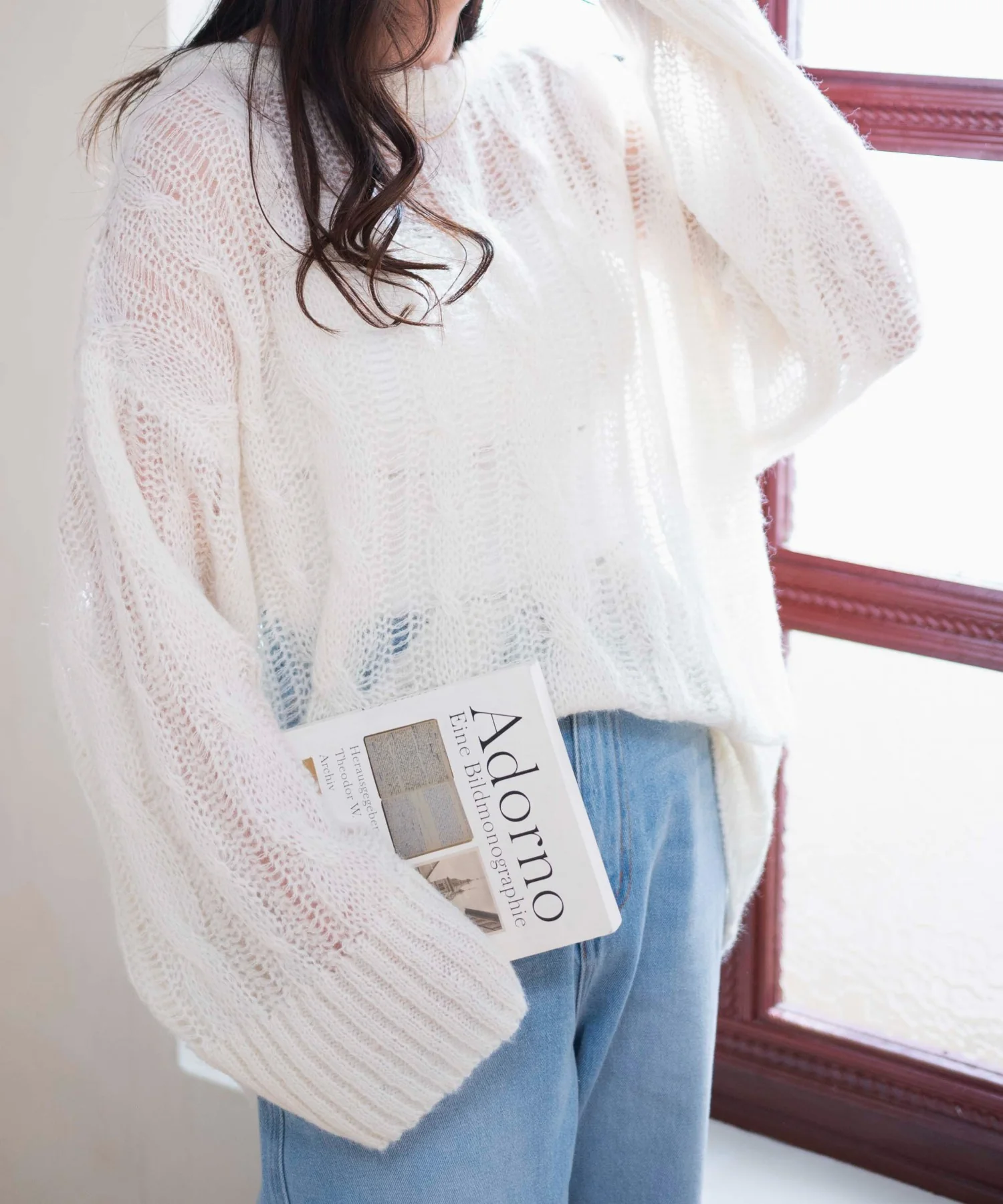 ケーブルメッシュメランジニット - Image 15