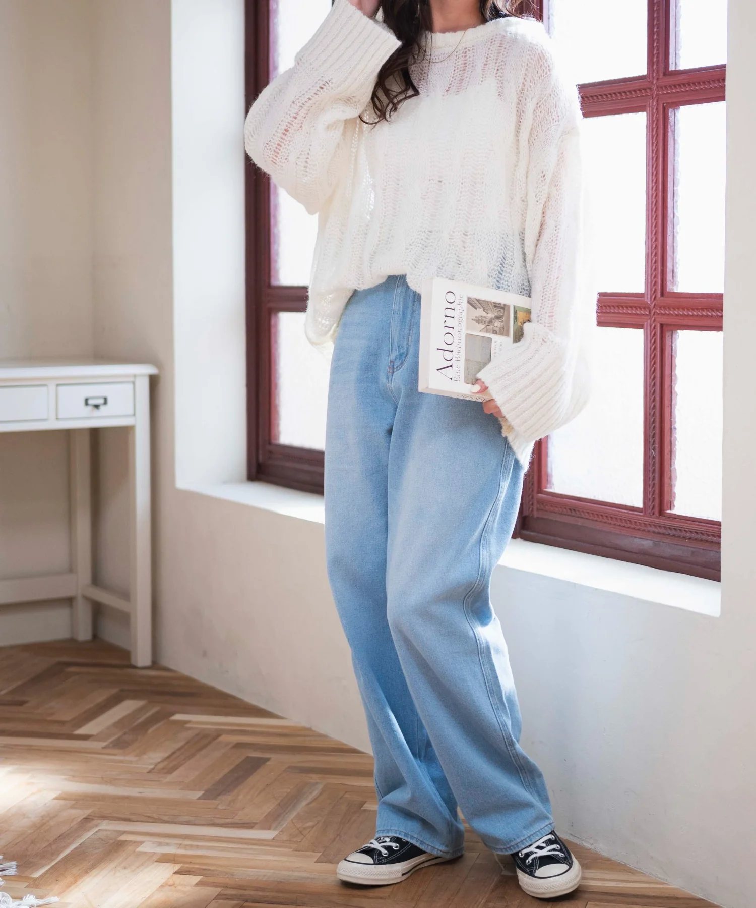 ケーブルメッシュメランジニット - Image 16