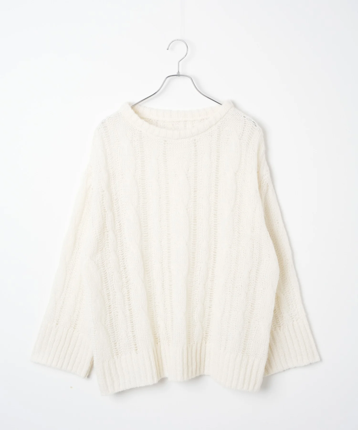ケーブルメッシュメランジニット - Image 24