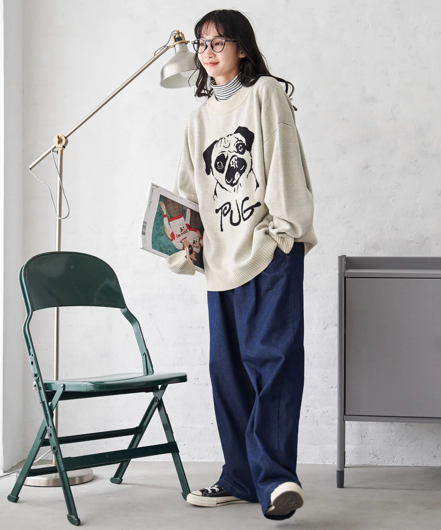 オーバーフィットジャガードプルオーバー - Image 16