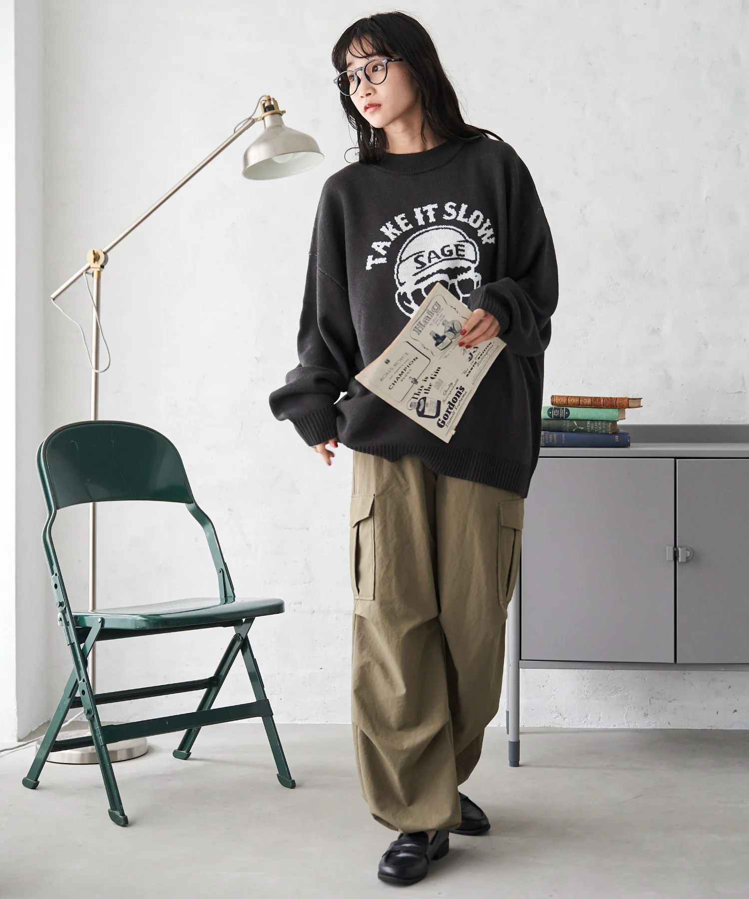 オーバーフィットジャガードプルオーバー - Image 18