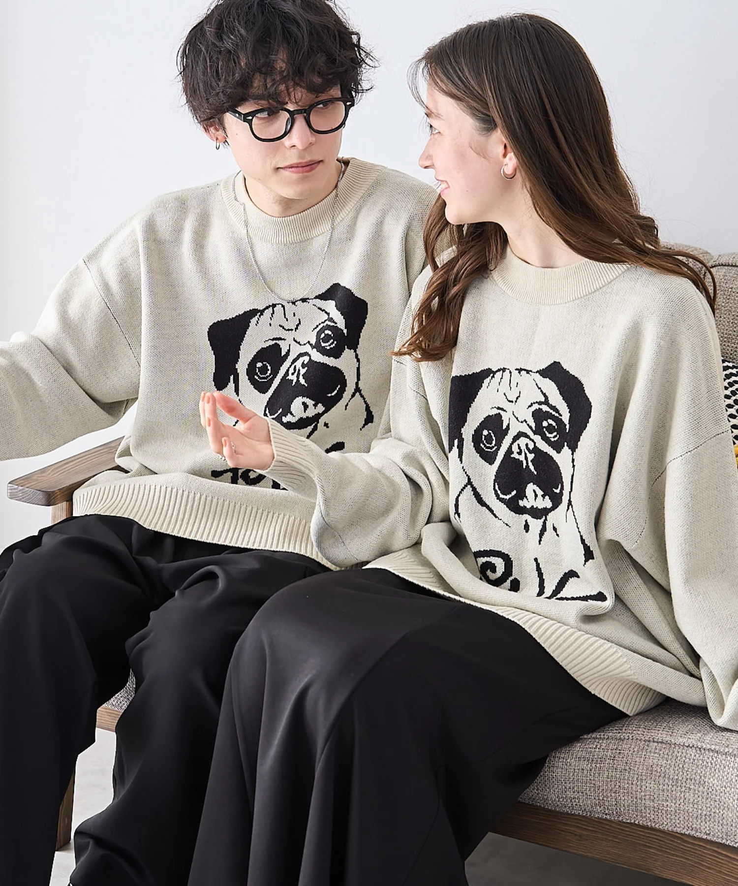 オーバーフィットジャガードプルオーバー - Image 40