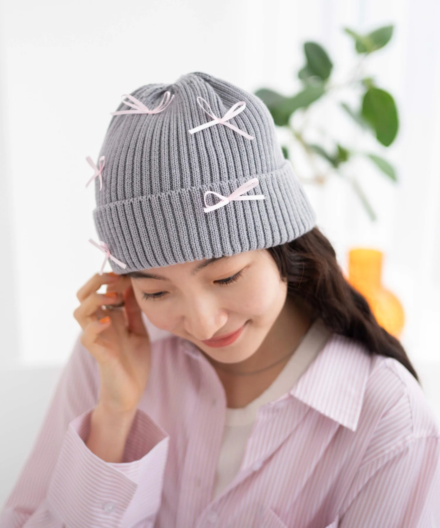 ribbon　knit　cap - Image 6