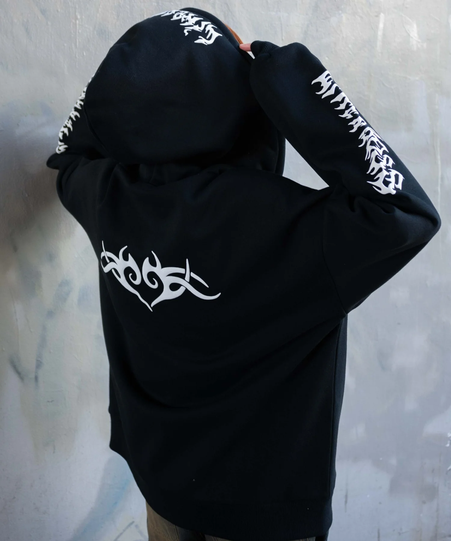 グラフィック裏起毛ZIPビッグパーカー - Image 12