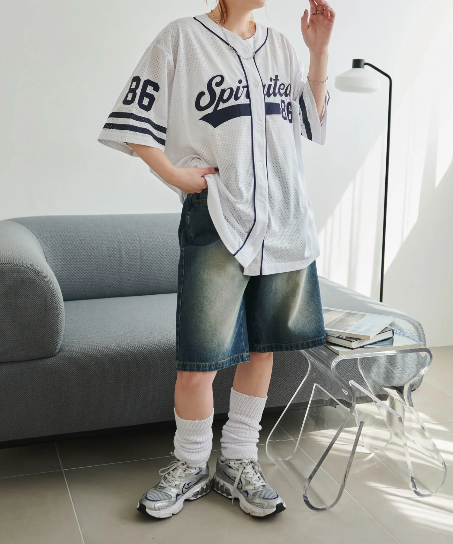 ベースボールメッシュビッグシャツ - Image 12