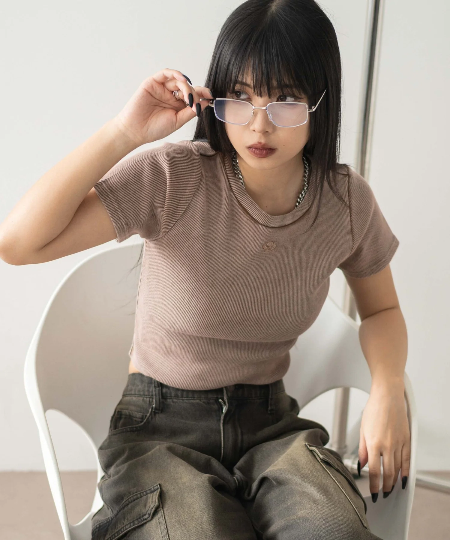 ヴィンテージウォッシュワンポイントリブT - Image 7