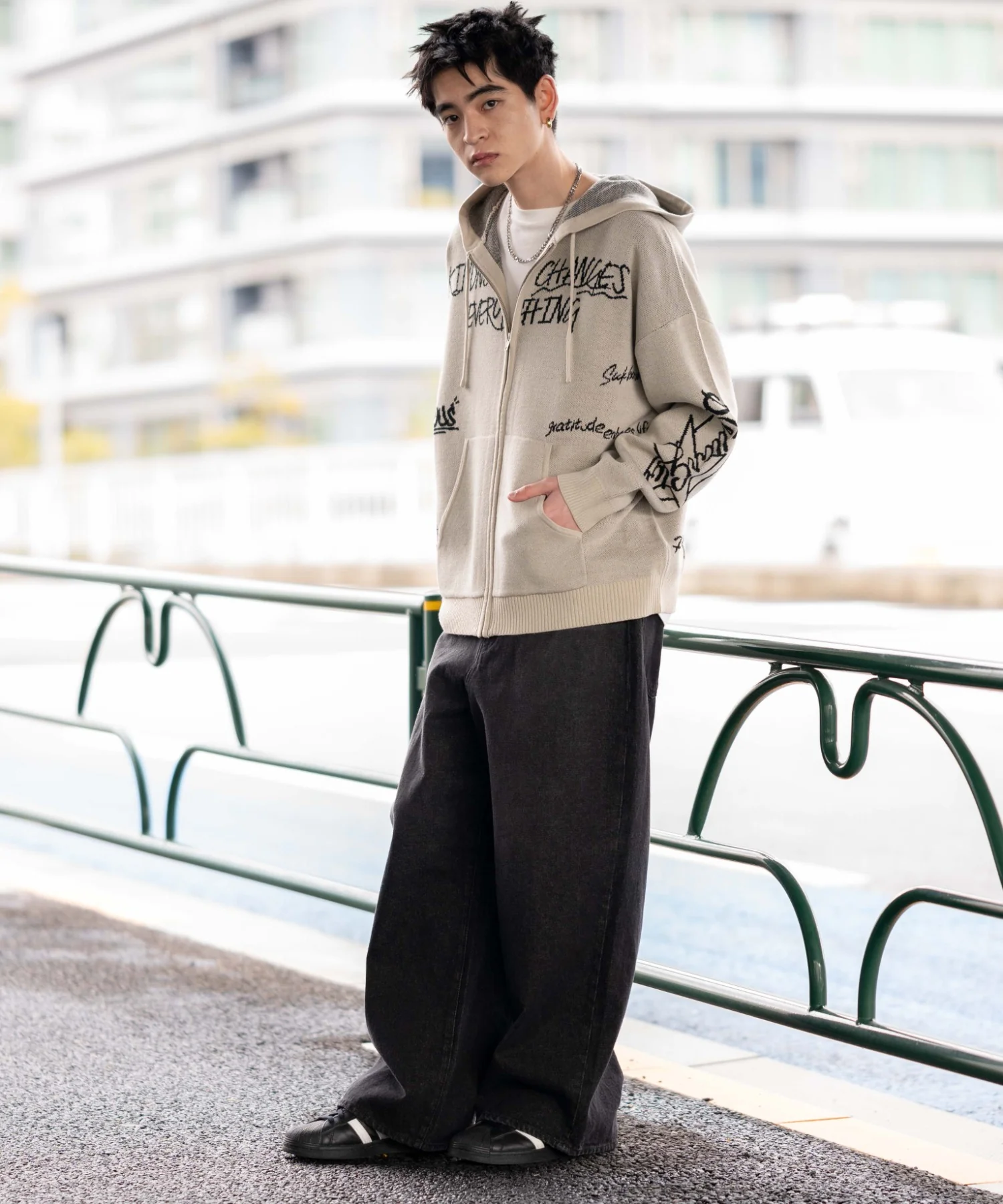 ジャガードグラフィックニットZIPパーカー - Image 10