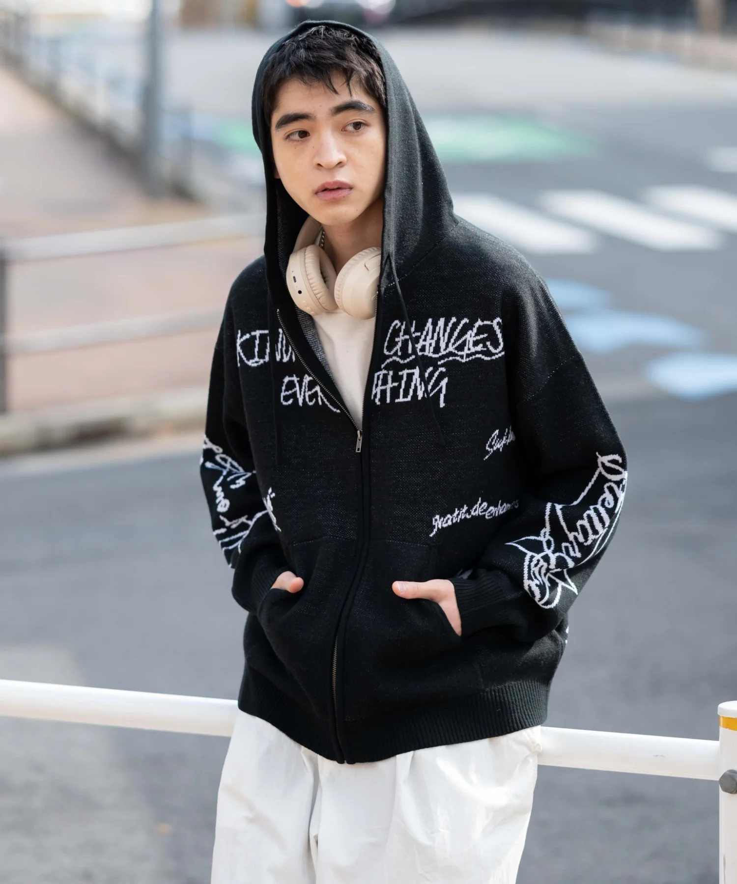 ジャガードグラフィックニットZIPパーカー - Image 17