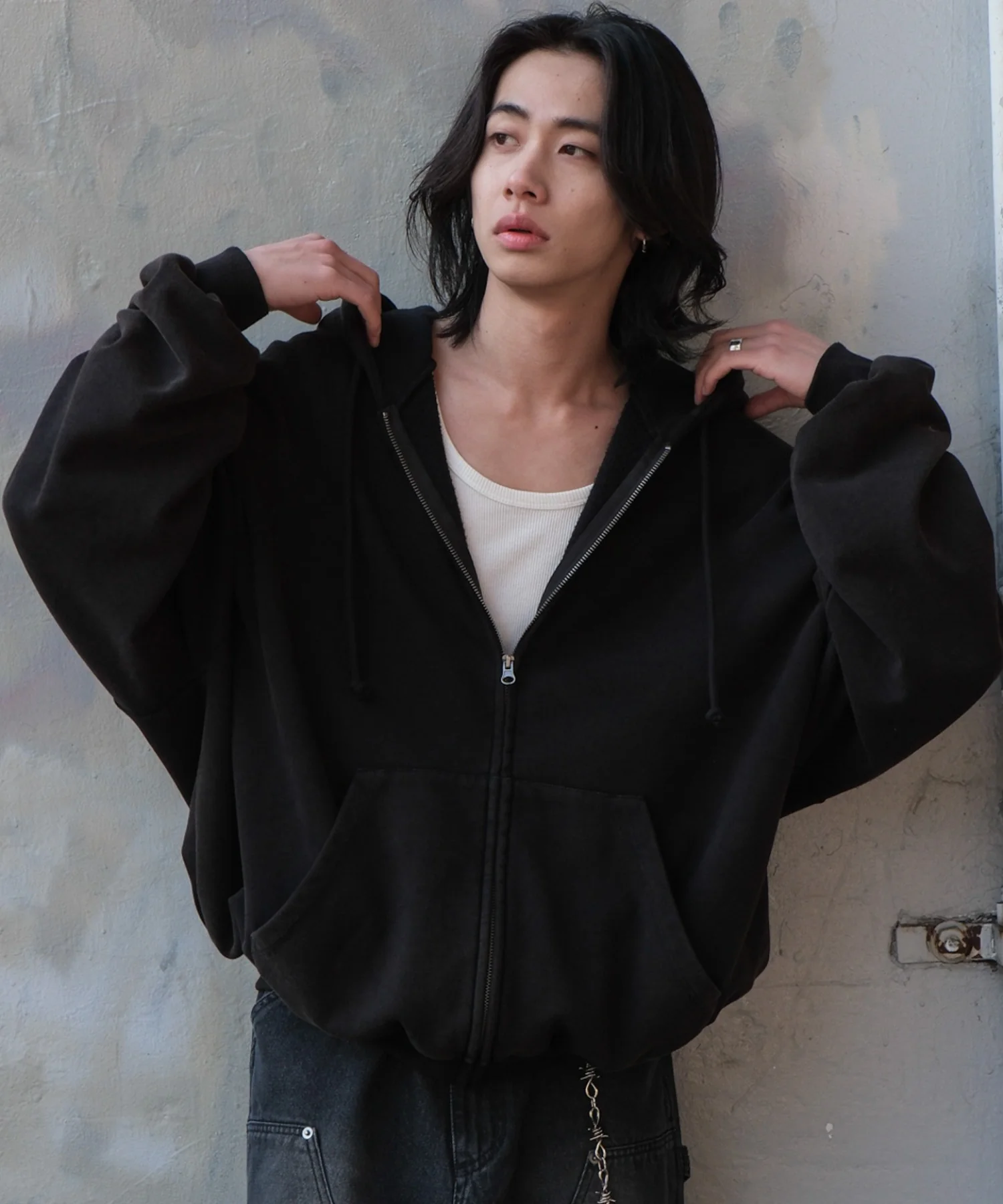 ケミカルウォッシュバルーンZIPパーカー - Image 12