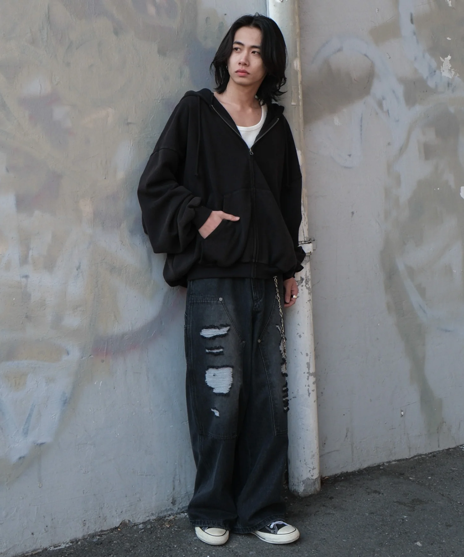 ケミカルウォッシュバルーンZIPパーカー - Image 17