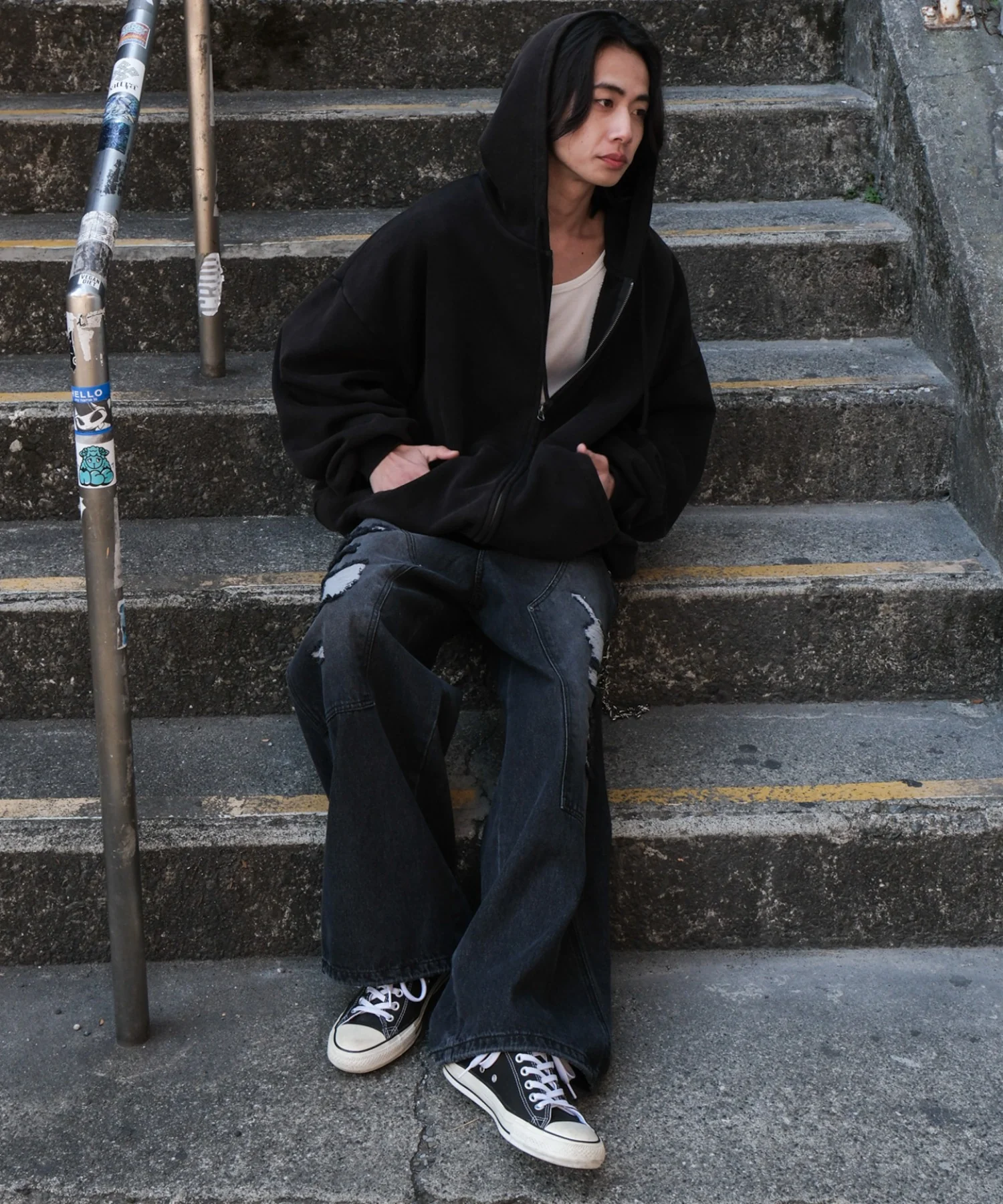 ケミカルウォッシュバルーンZIPパーカー - Image 18