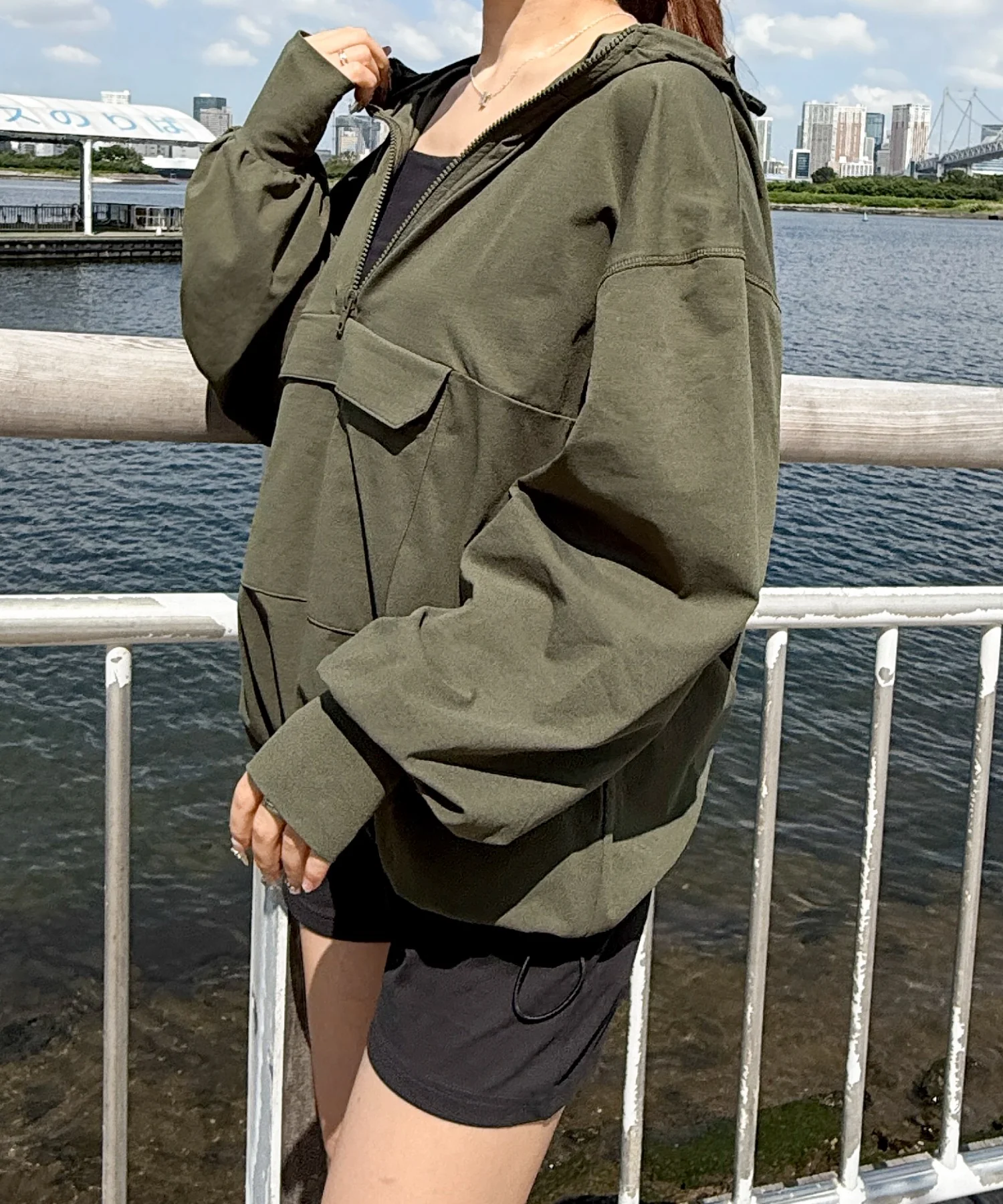 ハーフジップアノラックパーカー - Image 6