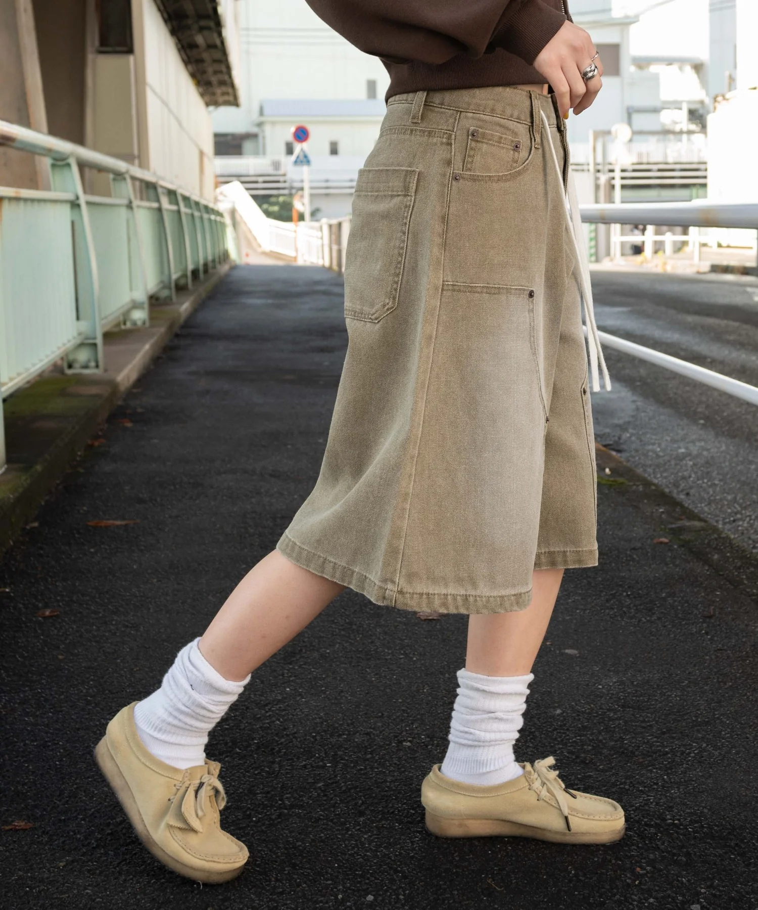 ウエストドロストダブルニーバギーハーフパンツ - Image 17