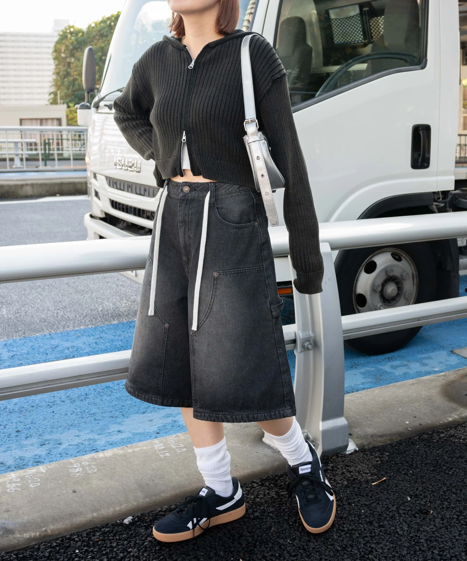 ウエストドロストダブルニーバギーハーフパンツ - Image 6