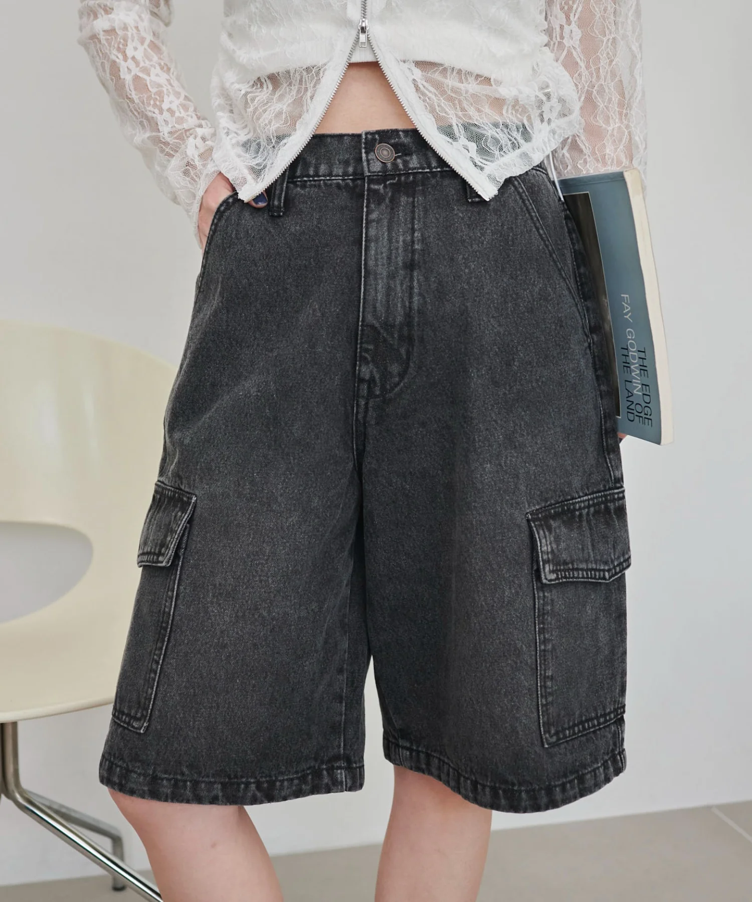 ヴィンテージウォッシュカーゴハーフパンツ - Image 18