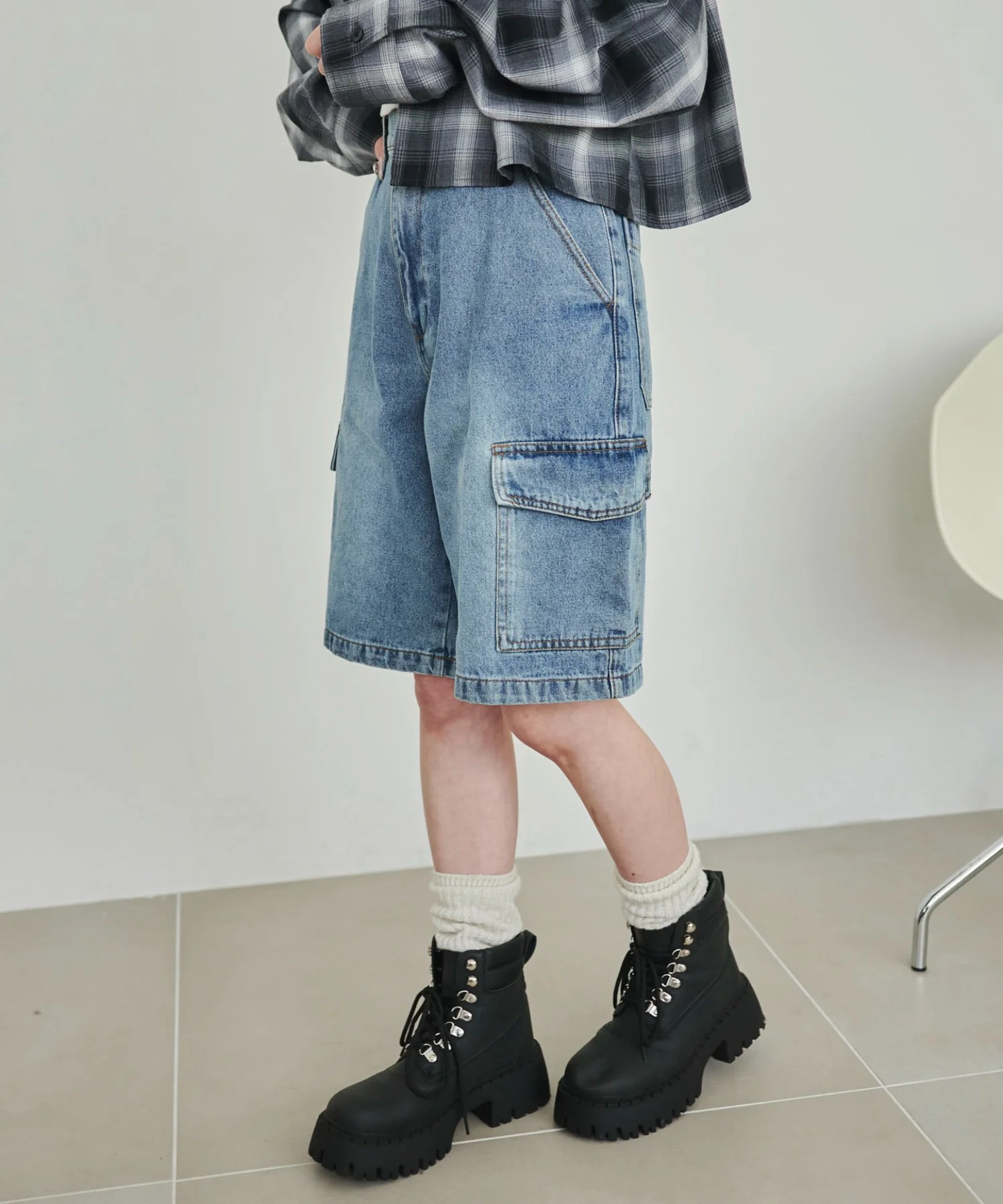 ヴィンテージウォッシュカーゴハーフパンツ - Image 23