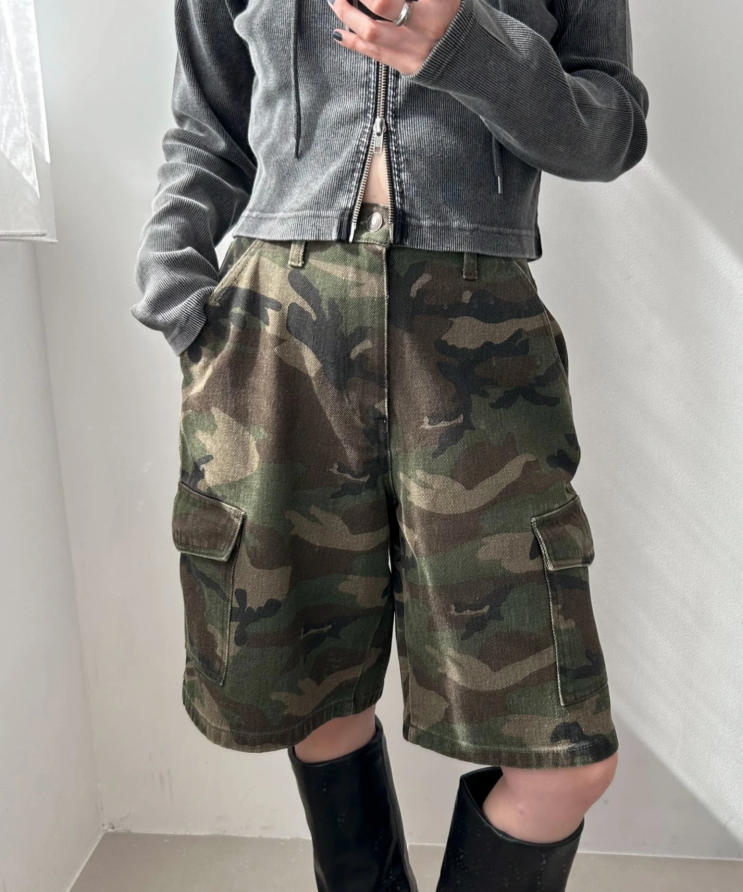 ヴィンテージウォッシュカーゴハーフパンツ - Image 28