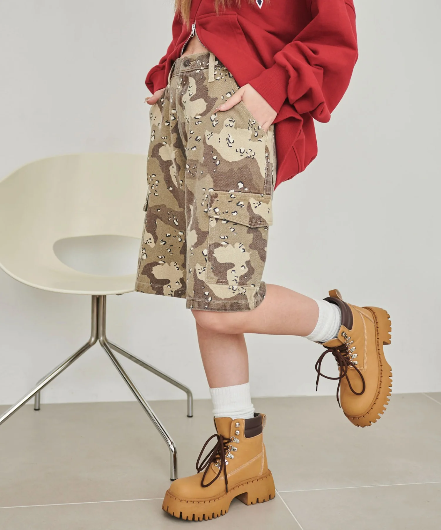 ヴィンテージウォッシュカーゴハーフパンツ - Image 34