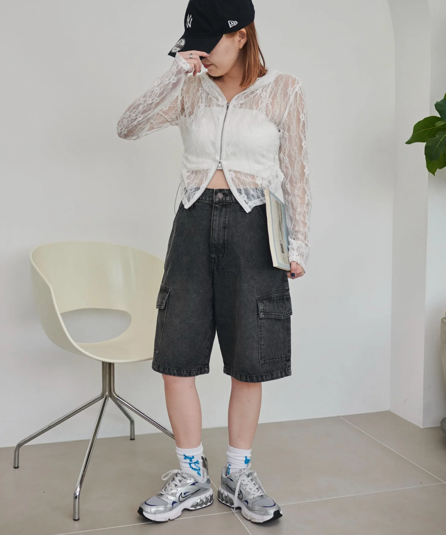 ヴィンテージウォッシュカーゴハーフパンツ - Image 8