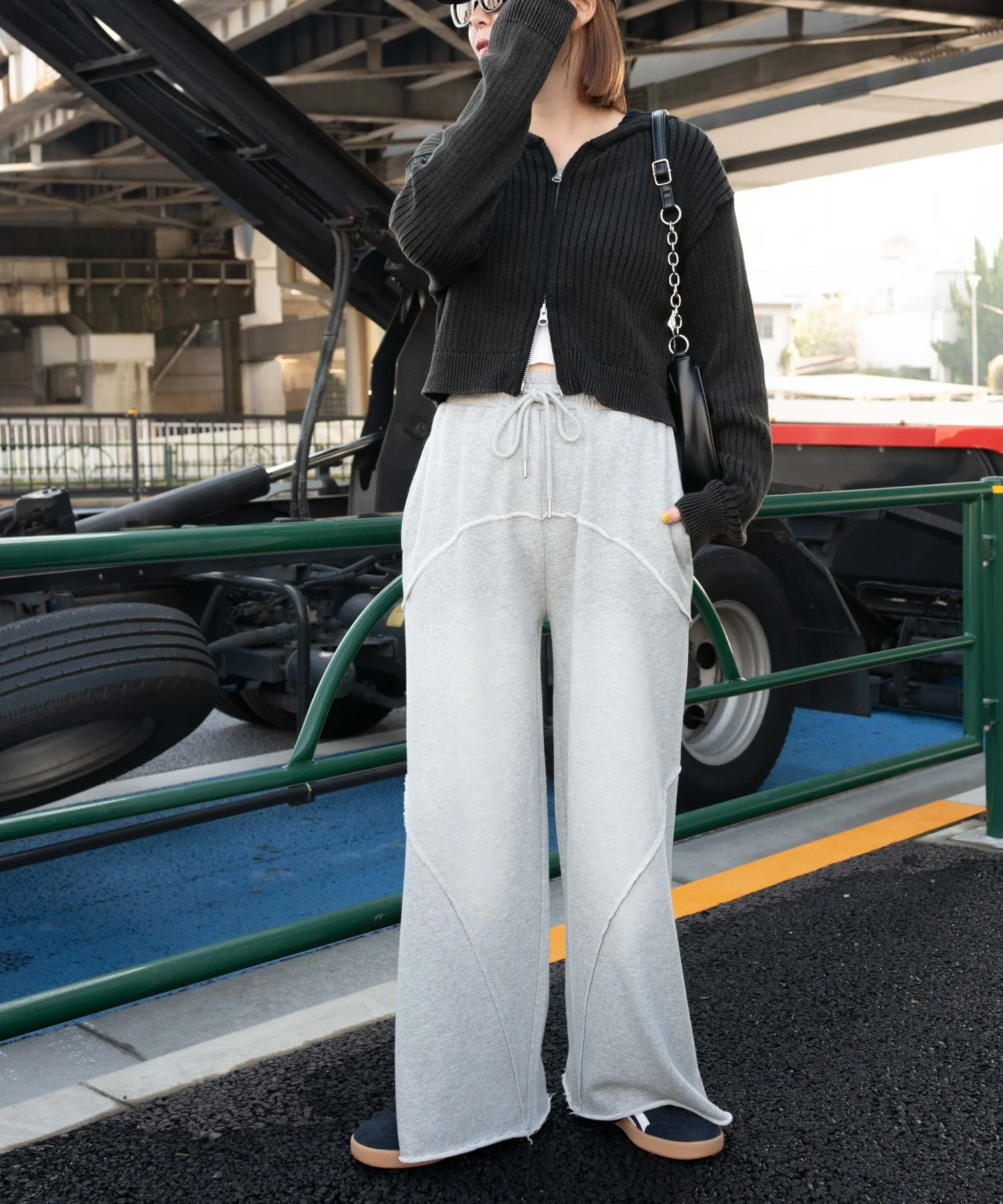 ヴィンテージウォッシュスウェットワイドパンツ - Image 3