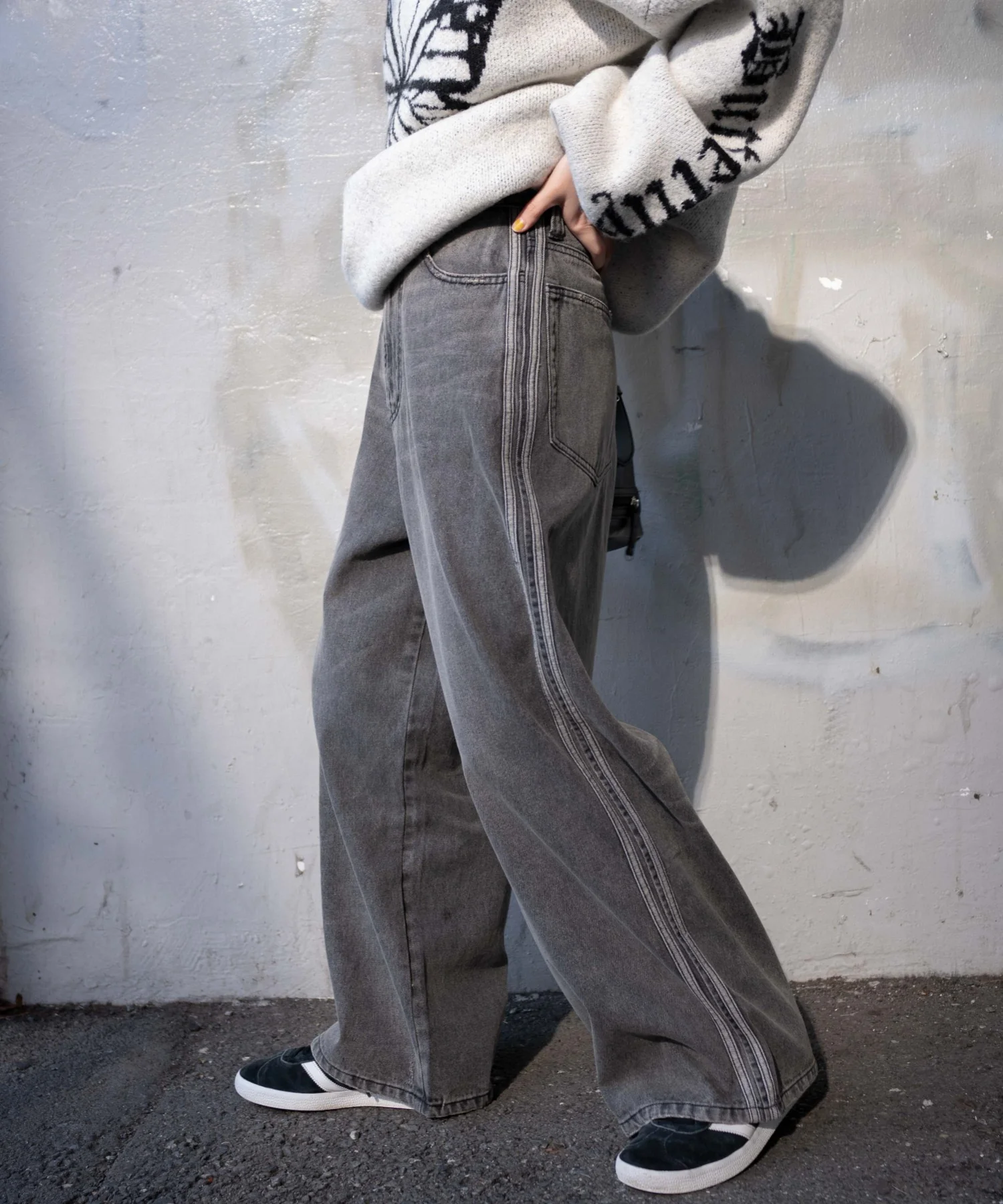 サイドラインワイドデニムパンツ - Image 21