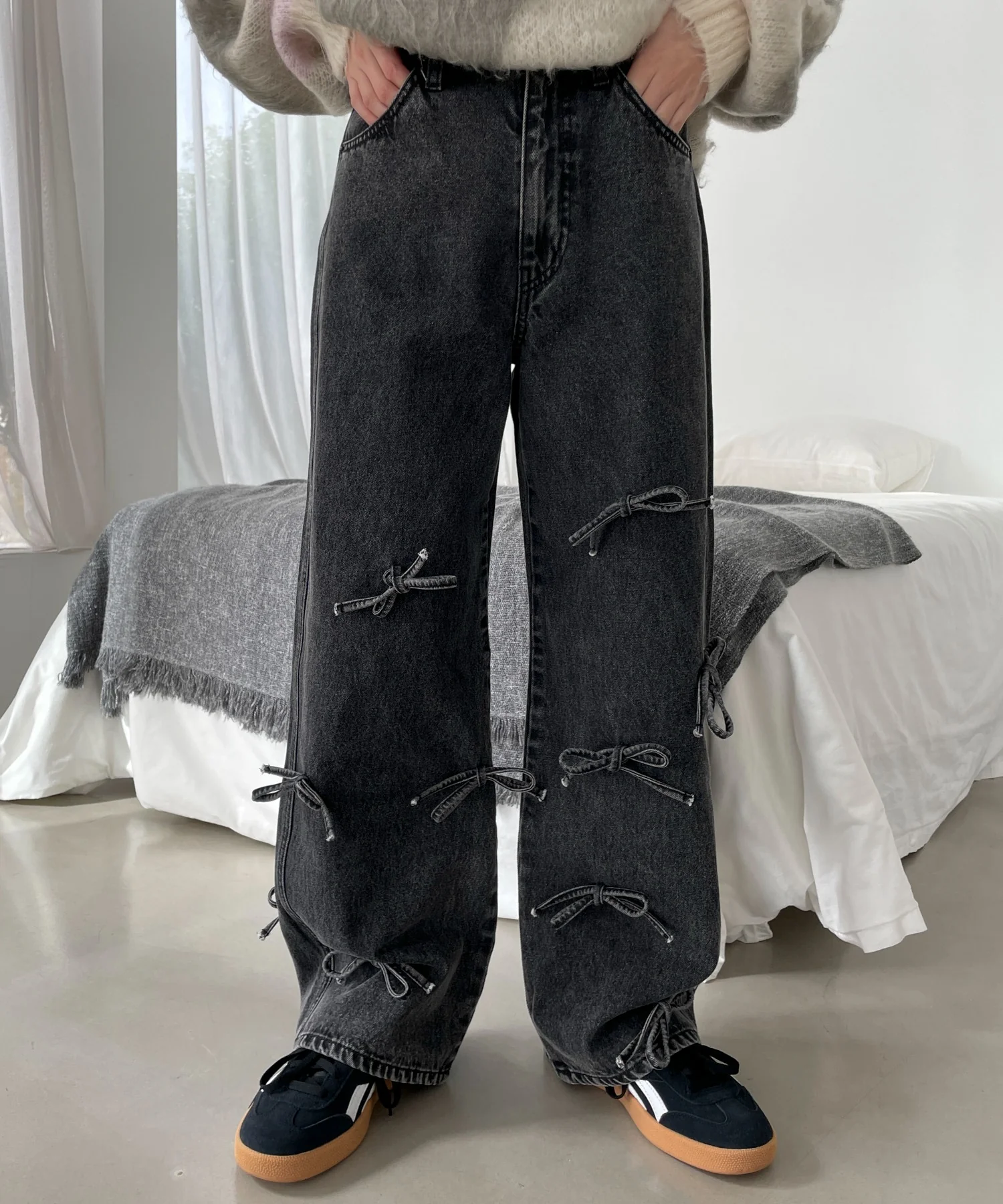 リボンストレートデニムパンツ - Image 15