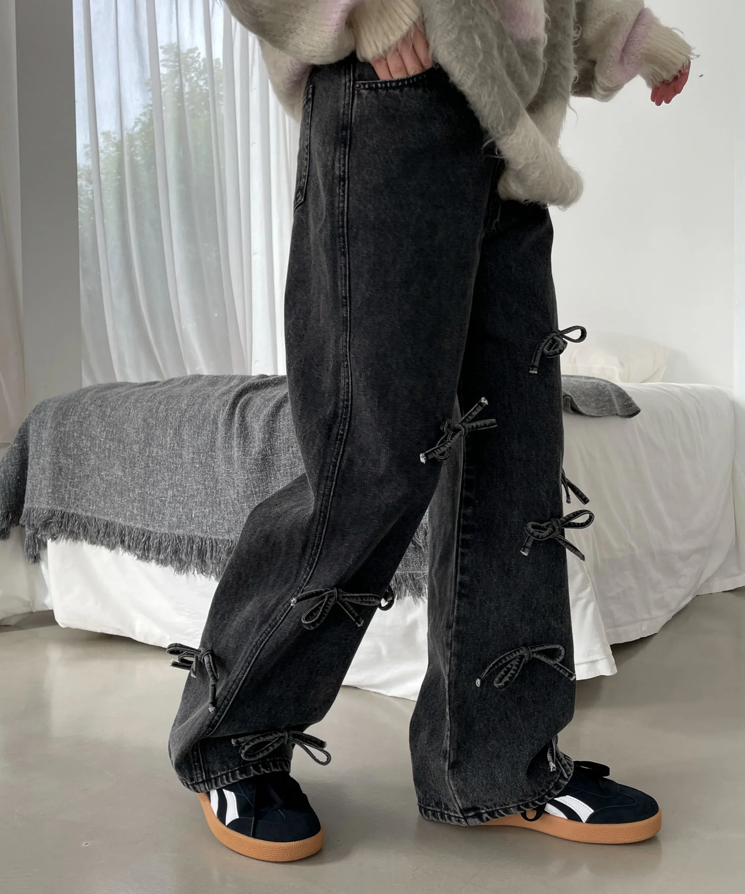 リボンストレートデニムパンツ - Image 17