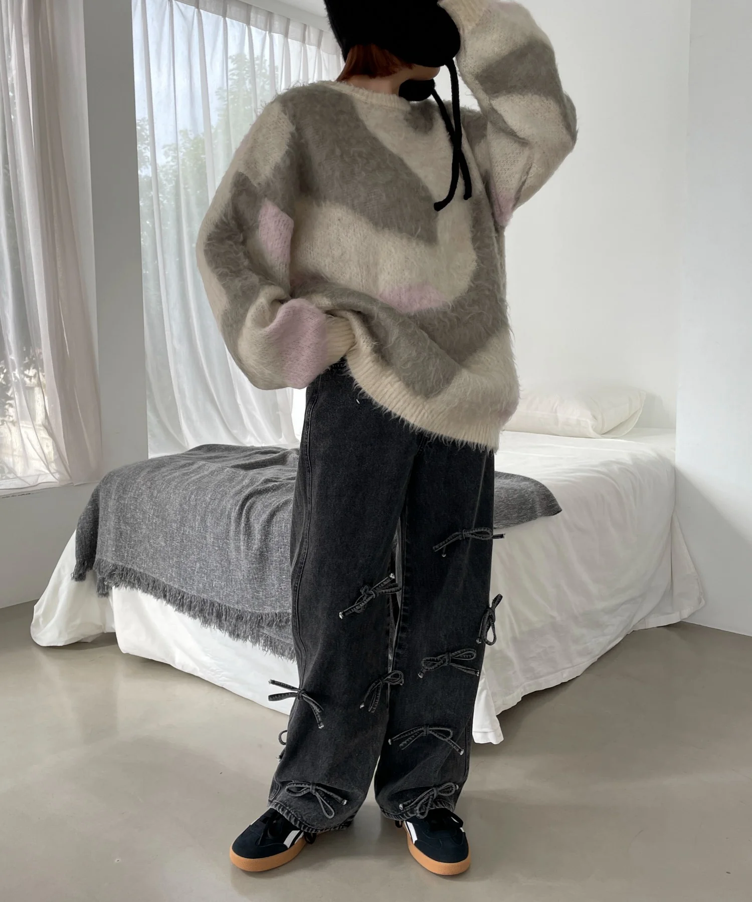 リボンストレートデニムパンツ - Image 4